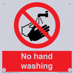 No hand washing